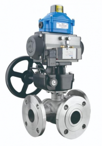 Stainless Steel Flange Three-way Ball Valve